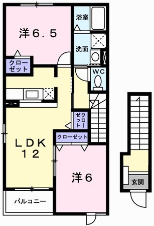 余部駅 徒歩39分 2階の物件間取画像